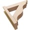 Ekena Millwork 6-in W x 24-in D x 24-in H Funston Trad Rough Cedar Woodgrain TimberThane Outlooker, Primed Tan OUTUR060X24X24FST04RCPR - alternate 3
